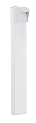 RAB BLED5-42YW/PC 5W LED Square Bollard, One BLED, 3000K Color Temperature (Warm), 87 CRI, 42" Mounting Height, White Finish
