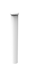 RAB BLEDR18NW/EC LED Round Bollard 22W, 4000K Color Temperature (Neutral), 87 CRI, 120-277V, with Battery Backup with Cold Start, White Finish