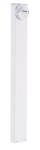 RAB BLEDR5-42NW 5W LED Round Bollard, 4000K Color Temperature (Neutral), 85 CRI, 42" Mounting Height, White Finish
