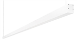 RAB BOA10P-100D10-40YN-W 100W LED 10 ft Suspended Pendant Linear Slot Light, No Photocell, 3500K, 6976 Lumens, 82 CRI, 120-277V, 40 Degree Reflector, Dimmable, Not DLC Listed, White Finish