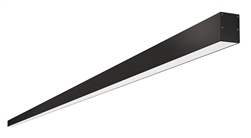 RAB BOA10S-50D10-40N-B 50W LED 10 ft Surface Mount Linear Slot Light, No Photocell, 4000K (Neutral), 3895 Lumens, 84 CRI, 120-277V, 40 Degree Reflector, Dimmable, Not DLC Listed, Black Finish