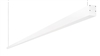 RAB BOA12P-120D10-40YN-W 120W LED 12 ft Suspended Pendant Linear Slot Light, No Photocell, 3500K, 8231 Lumens, 82 CRI, 120-277V, 40 Degree Reflector, Dimmable, Not DLC Listed, White Finish