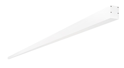 RAB BOA12S-120D10-40YN-W 120W LED 12 ft Surface Mount Linear Slot Light, No Photocell, 3500K, 8231 Lumens, 82 CRI, 120-277V, 40 Degree Reflector, Dimmable, Not DLC Listed, White Finish