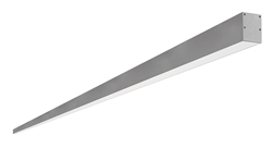 RAB BOA12S-60D10-40YN-S 60W LED 12 ft Surface Mount Linear Slot Light, No Photocell, 3500K, 4414 Lumens, 82 CRI, 120-277V, 40 Degree Reflector, Dimmable, Not DLC Listed, Silver Finish