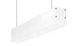 RAB BOA2P-10D10-40Y-W 10W LED 2 ft Suspended Pendant Linear Slot Light, 3000K (Warm), No Photocell, 700 Lumens, 86 CRI, 120-277V, 40 Degree Reflector, Dimmable, Not DLC Listed, White Finish