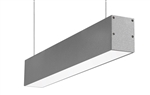 RAB BOA2P-10D10-40YN-S 10W LED 2 ft Suspended Pendant Linear Slot Light, 3500K, No Photocell, 731 Lumens, 84 CRI, 120-277V, 40 Degree Reflector, Dimmable, Not DLC Listed, Silver Finish