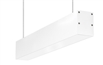RAB BOA2P-10D10-40YN-W 10W LED 2 ft Suspended Pendant Linear Slot Light, 3500K, No Photocell, 731 Lumens, 84 CRI, 120-277V, 40 Degree Reflector, Dimmable, Not DLC Listed, White Finish