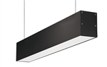 RAB BOA2P-20D10-40Y-B 20W LED 2 ft Suspended Pendant Linear Slot Light, 3000K (Warm), No Photocell, 1318 Lumens, 86 CRI, 120-277V, 40 Degree Reflector, Dimmable, Not DLC Listed, Black Finish