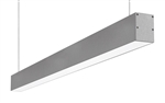RAB BOA4P-20D10-40N-S 20W LED 4 ft Suspended Pendant Linear Slot Light, 4000K (Neutral), No Photocell, 1559 Lumens, 83 CRI, 120-277V, 40 Degree Reflector, Dimmable, Not DLC Listed, Silver Finish