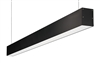 RAB BOA4P-20D10-40Y-B 20W LED 4 ft Suspended Pendant Linear Slot Light, 3000K (Warm), No Photocell, 1499 Lumens, 86 CRI, 120-277V, 40 Degree Reflector, Dimmable, Not DLC Listed, Black Finish