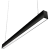 RAB BOA4PB Field Adjustable Light Output (20W default) LED 4 ft Suspended Pendant Linear Light, Color Temperature Selectable, 90 CRI, 120-277V, Dimmable, Black Finish