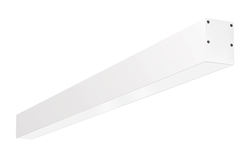 RAB BOA4S-20D10-40YN-W 20W LED 4 ft Surface Mount Linear Slot Light, No Photocell, 3500K, 1471 Lumens, 84 CRI, 120-277V, 40 Degree Reflector, Dimmable, Not DLC Listed, White Finish