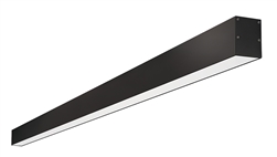 RAB BOA6S-30D10-40N-B 30W LED 6 ft Surface Mount Linear Slot Light, No Photocell, 4000K (Neutral), 2336 Lumens, 83 CRI, 120-277V, 40 Degree Reflector, Dimmable, Not DLC Listed, Black Finish