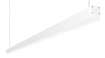 RAB BOA8P-40D10-40N-W 40W LED 8 ft Suspended Pendant Linear Slot Light, No Photocell, 4000K (Neutral), 3118 Lumens, 84 CRI, 120-277V, 40 Degree Reflector, Dimmable, Not DLC Listed, White Finish