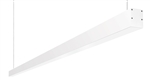 RAB BOA8P-80D10-40N-W 80W LED 8 ft Suspended Pendant Linear Slot Light, No Photocell, 4000K (Neutral), 5738 Lumens, 84 CRI, 120-277V, 40 Degree Reflector, Dimmable, Not DLC Listed, White Finish