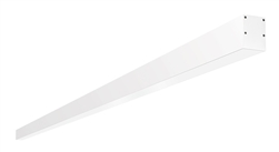 RAB BOA8S-40D10-40Y-W 40W LED 8 ft Surface Mount Linear Slot Light, No Photocell, 3000K (Warm), 2998 Lumens, 83 CRI, 120-277V, 40 Degree Reflector, Dimmable, Not DLC Listed, White Finish