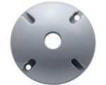 RAB C100 Weatherproof Die Cast Round Cover 1 Hole, Silver Gray