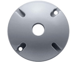 RAB C100 Weatherproof Die Cast Round Cover 1 Hole, Silver Gray