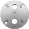 RAB C103W Weatherproof Die Cast Round Cover 3 Holes, White