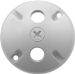 RAB C103W Weatherproof Die Cast Round Cover 3 Holes, White