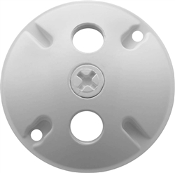 RAB C103W Weatherproof Die Cast Round Cover 3 Holes, White