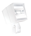 RAB CANVAS78TNW 78W Trunnion Mount LED Canvas Floodlight, No Photocell, 4000K (Neutral), 6828 Lumens, 82 CRI, 6H x 4V Reflector, Standard Operation, White Finish