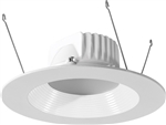 RAB DLED5R8YN/BAF 8W 5 inch LED Retrofit Downlight, 3500K, 556 Lumens, 86 CRI, With Baffle, White Finish