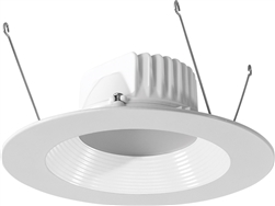 RAB DLED5R8YN/BAF 8W 5 inch LED Retrofit Downlight, 3500K, 556 Lumens, 86 CRI, With Baffle, White Finish