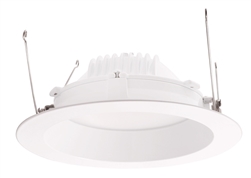 RAB DLED6R8YN 8W 6 inch LED Retrofit Downlight, 3500K, 583 Lumens, 85 CRI, Without Baffle, White Finish