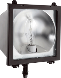 RAB EZSH100QT EZ Flood Light 100W High Pressure Sodium Lamp 120V-277V Bronze Color