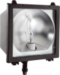 RAB EZSH150/PC EZ Flood Light 150W High Pressure Sodium Lamp 120V Bronze Color with Photocontrol
