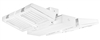 RAB FALCORA160NW/D10 160W Falcor Aisle 4 Heads Fixture LED High Bay, No Photocell, 4000K (Neutral), 13147 Lumens, 74 CRI, 120-277V, Dimmable Operation, DLC Listed, White Finish