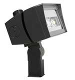 RAB FFLED120T/480/D10/7PR 120W LED Floodlight, Trunnion Mount, No Photocell, 5000K (Cool), 16553 Lumens, 75 CRI, 120-277V, 7H x 6V Beam Distribution, Dimmable, DLC Premium Listed, 7PIN Receptacle, Bronze Finish
