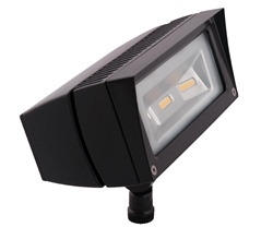 RAB FFLED18DC 18W Solar LED Floodlight, 5000K (Cool), 1681 Lumens, 69 CRI, Bronze Finish