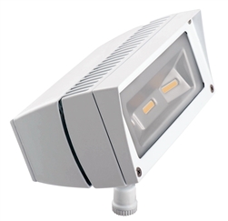 RAB FFLED18DCW 18W Solar LED Floodlight, 5000K (Cool), 1681 Lumens, 69 CRI, White Finish