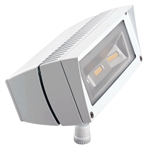 RAB FFLED18YW/PCS Floodlight 23W LED Lamp, 3000K Warm White White Finish with Swivel Photocell