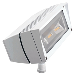 RAB FFLED18YW/PCS2 Floodlight 23W LED Lamp, 3000K Warm White White Finish with 277V Swivel Photocell