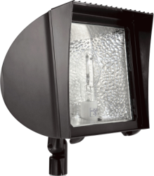RAB FX100QT FlexFlood Light Swivel Mount 100W High Pressure Sodium Lamp 120V-277V Bronze Color