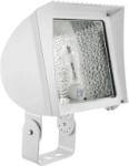 RAB FX70TW/PCS FlexFlood Light Trunnion Mount 70W High Pressure Sodium Lamp 120V White Color with Swivel Photocontrol