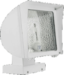 RAB FX70XQTW FlexFlood Light Wall Mount 70W High Pressure Sodium Lamp 120V-277V White Color