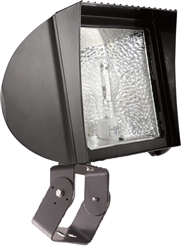 RAB FXF84TQT/PC 84W Trunnion Mount Compact Fluorescent Floodlight, Button Photocell 120V, 6400 Lumens, Bronze Finish
