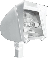RAB FXL250SFQTW/PC2 FlexFlood XL Flood Light Slipfitter Mount 250W High Pressure Sodium Lamp 120V-277V White Color with 277V Photocontrol