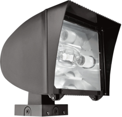 RAB FXL250XQT/PC FlexFlood XL Flood Light Wall Mount 250W High Pressure Sodium Lamp 120V-277V Bronze Color with Photocontrol