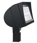 RAB FXLED105SFN/480/PCT4 105W Slipfitter Mount LED Floodlight, 4000K (Neutral), 480V Twistlock Photocell, 9000 Lumens, 82 CRI, Standard Operation, Not DLC Listed, Bronze Finish