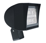 RAB FXLED105SFY 105W Slipfitter Mount LED Floodlight, 3000K (Warm), No Photocell, 120-277V, Standard Operation, Bronze Finish