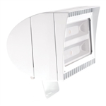 RAB FXLED105SFYW 105W Slipfitter Mount LED Floodlight, 3000K (Warm), No Photocell, 120-277V, Standard Operation, White Finish