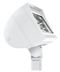 RAB FXLED200SFB33W/D10 200W Slipfitter Mount LED Floodlight, 5000K (Cool), No Photocell, 24430 Lumens, 72 CRI, 120-277V, 3H x 3V Beam Distribution, Dimmable Operation, DLC Listed, White Finish