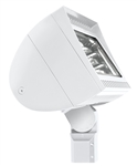 RAB FXLED200SFB33W/PCS2 200W Slipfitter Mount LED Floodlight, 5000K (Cool), 277V Swivel Photocell, 24430 Lumens, 72 CRI, 277V, 3H x 3V Beam Distribution, Standard Operation, DLC Listed, White Finish