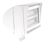 RAB FXLED78TW 78W Trunnion Mount LED Floodlight, 5100K (Cool), 7597 Lumens, 67 CRI, Standard Operation, White Finish