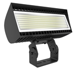 RAB FXLEDMT LED Floodlight, Field Adjustable 346/213W, Field Adjustable 5000K/ 4000K, Trunnion Mount, 120-277V, 0-10V Dimming, Bronze Finish